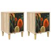 vidaXL Table de chevet ZAANDAM 2 pc Ch&ecirc;ne Sonoma 36 x 33 x 50 cm