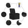 vidaXL Fauteuil de massage inclinable Noir Tissu