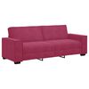 vidaXL Ensemble de canap&eacute;s 3 pcs avec coussins Rouge bordeaux Velours