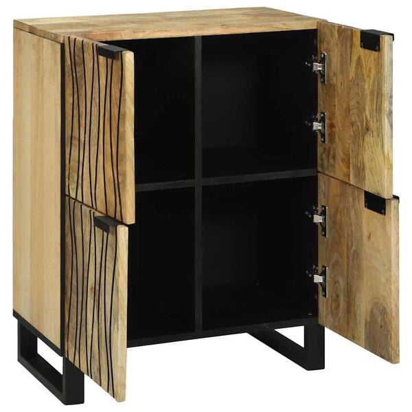 vidaXL Buffet Marron 60 x 33 x 75 cm bois de manguier massif