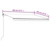 vidaXL Auvent rétractable automatique 400x350 cm Anthracite