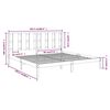 vidaXL Cadre de lit sans matelas marron miel 200x200cm bois pin massif