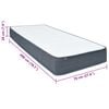 vidaXL Matelas de sommier à lattes 200x70x20 cm mi-doux tissu