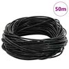 vidaXL Corde en Cuir Noir &Oslash;1 mm x 50 m Cuir