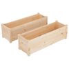 vidaXL Jardini&egrave;res 2 pcs 100x31x31 cm bois de pin massif