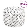 vidaXL Corde de bateau tressé Blanc 14 mmx250 m Polyester
