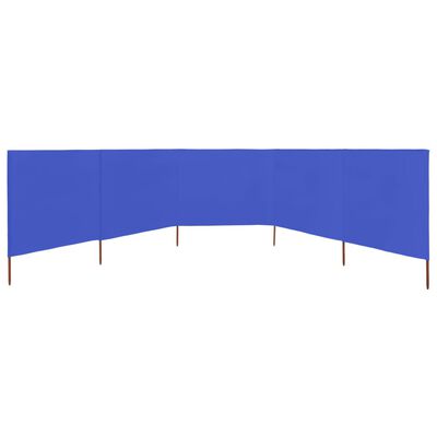 vidaXL Paravent 5 panneaux Tissu 600 x 120 cm Bleu azuré