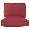 vidaXL Set de coussins de palette 2 pcs Bordeaux Tissu Oxford