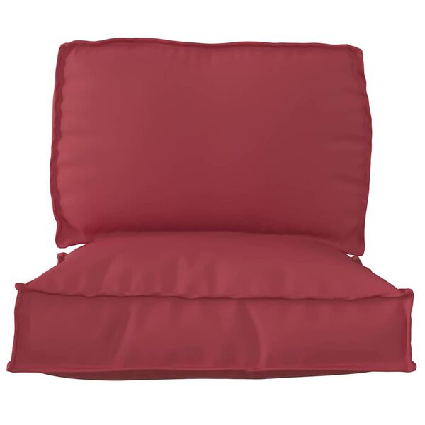 vidaXL Set de coussins de palette 2 pcs Bordeaux Tissu Oxford