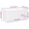 vidaXL Boîte de Rangement de Jardin Marron 119 x 44 x 58.5 cm