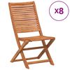 vidaXL Chaises de jardin pliantes lot de 8 51x66x95 cm bois d'acacia