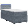 vidaXL Lit boxspring avec matelas Gris fonc&eacute; 90 x 190 cm Velours