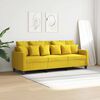 vidaXL Canap&eacute; &agrave; 3 places Jaune clair 180 cm Tissu