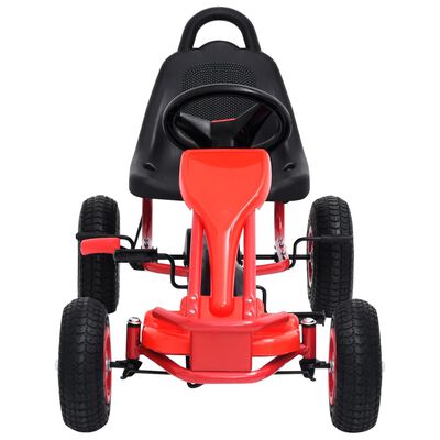 vidaXL Kart à pédales avec pneus Rouge