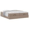 VidaXL Cadre de lit ottoman et matelas cappuccino 160x200cm similicuir