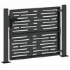 vidaXL Porte de Jardin Noir 100 x 100 cm Acier enduit de poudre