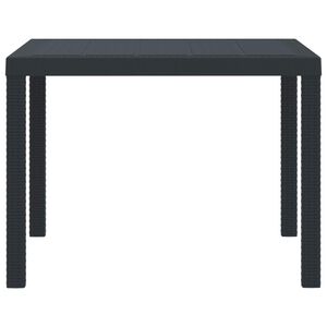 vidaXL Table de Jardin Anthracite 100 x 100 x 73 cm polyrotin