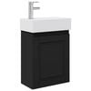 vidaXL Meuble de salle de bain avec robinet Noir 45,5 x 22,5 x 84 cm