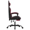 vidaXL Chaise de jeu pivotante repose-pied Noir bordeaux Similicuir