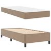 vidaXL Cadre de lit avec matelas Cappuccino 100 x 200 cm tissu