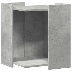 vidaXL Meuble de bac &agrave; liti&egrave;re pour chat gris b&eacute;ton bois d'ing&eacute;nierie