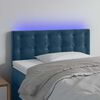 vidaXL T&ecirc;te de lit &agrave; LED Bleu fonc&eacute; 80x5x78/88 cm Velours
