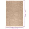 vidaXL Tapis 140x200 cm aspect jute int&eacute;rieur et ext&eacute;rieur