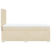 vidaXL Sommier &agrave; lattes de lit avec matelas Cr&egrave;me 100x200 cm Tissu