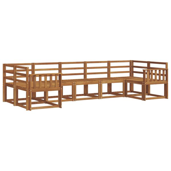 vidaXL Ensemble de canap&eacute;s d'ext&eacute;rieur 7 pcs Naturel