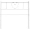 vidaXL T&ecirc;te de lit m&eacute;tal blanc 75 cm