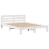 vidaXL Lit biblioth&egrave;que sans matelas blanc 160x200 cm bois pin massif