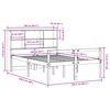 vidaXL Lit biblioth&egrave;que sans matelas 160x200 cm bois massif de pin