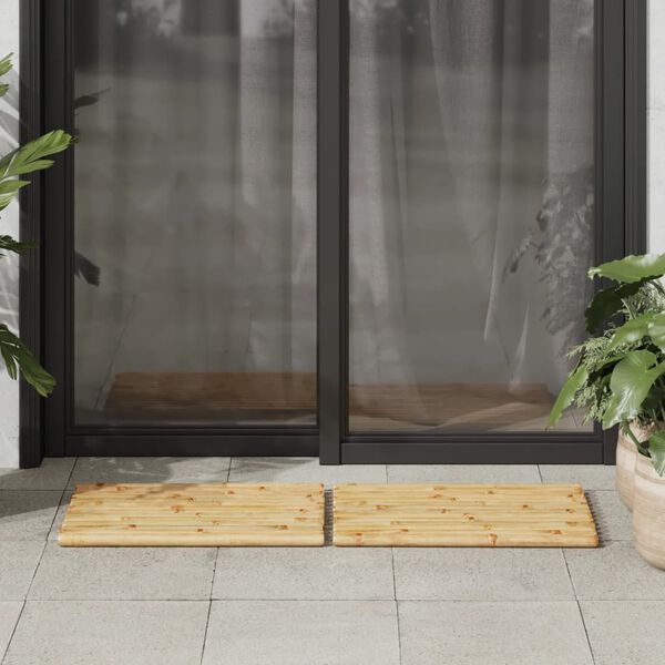 vidaXL Tapis de bain 2 pcs 50x35 cm bambou