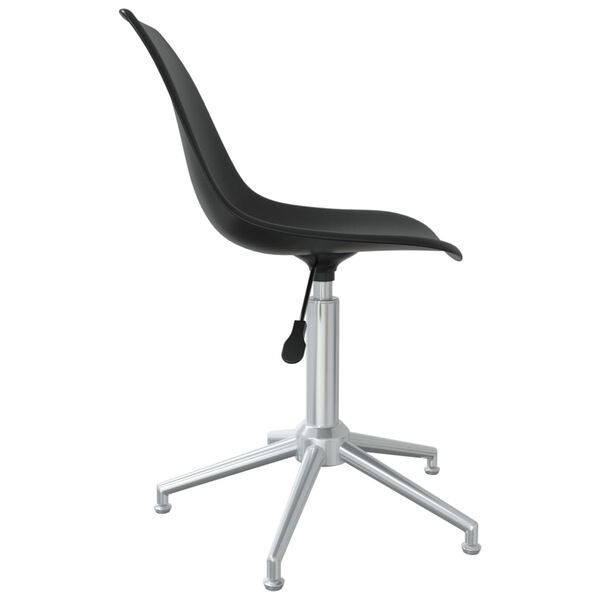 vidaXL Chaise de bureau pivotante Noir PP