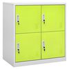 vidaXL Armoire &agrave; casiers Gris clair et vert 90x45x92,5 cm Acier