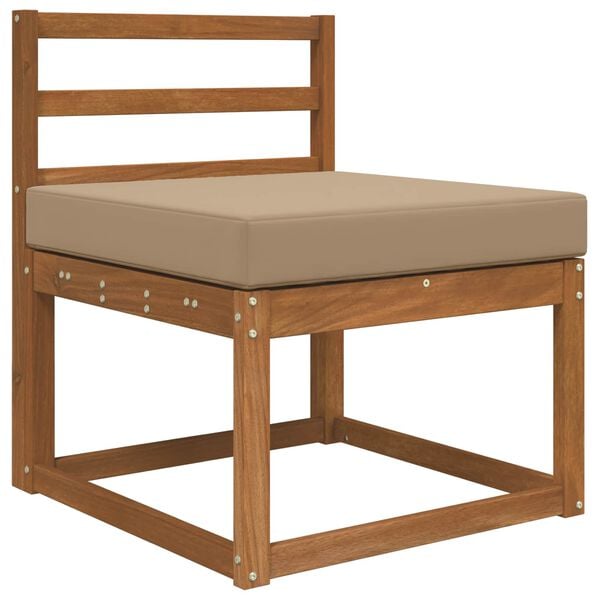 vidaXL Coussin de canap&eacute; d'ext&eacute;rieur Taupe 60 x 60 x 8 cm Polyester