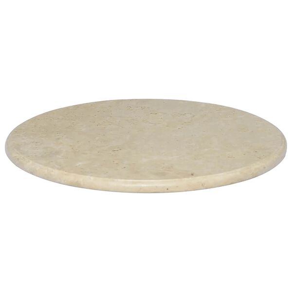 vidaXL Dessus de table Cr&egrave;me &Oslash;60x2,5 cm Marbre