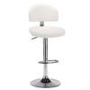 vidaXL Tabourets de bar lot de 2 blanc similicuir