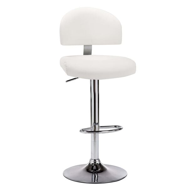 vidaXL Tabourets de bar lot de 2 blanc similicuir