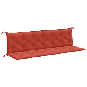 vidaXL Coussins de banc de jardin lot de 2 rouge m&eacute;lang&eacute; tissu