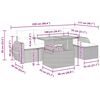 vidaXL Salon de jardin avec coussins 6 pcs beige r&eacute;sine tress&eacute;e