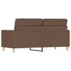 vidaXL Canap&eacute; &agrave; 2 places Marron 140 cm Tissu