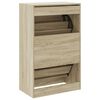 vidaXL Armoire &agrave; chaussures ch&ecirc;ne sonoma 60x34x96,5 cm bois ing&eacute;nierie