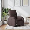 vidaXL Fauteuil inclinable électrique Marron foncé Tissu