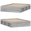 vidaXL Cadre de lit sans matelas sonoma gris 135x190 cm