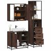 vidaXL Ensemble de meubles de salle de bain 3 pcs Ch&ecirc;ne marron