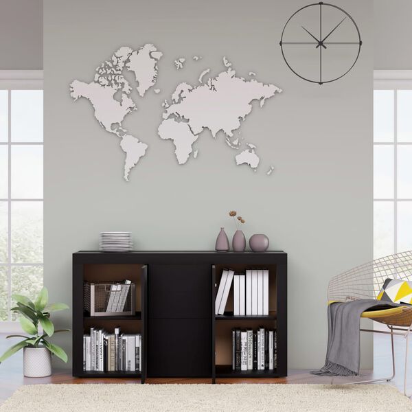 vidaXL Buffet Noir 120x36x69 cm Bois d’ingénierie