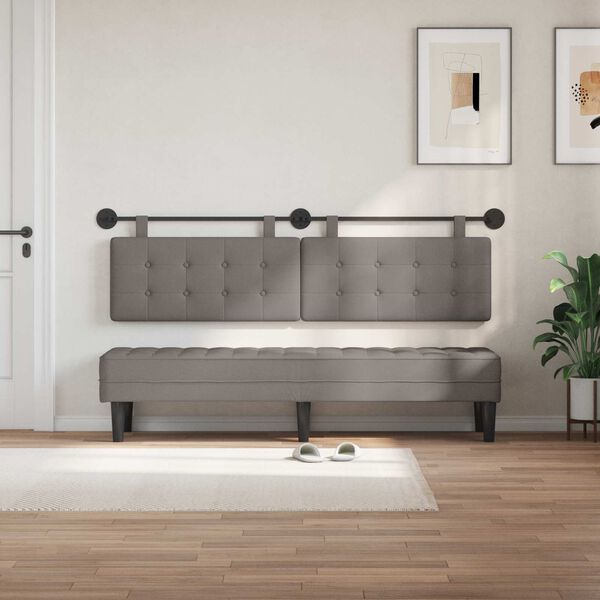 vidaXL T&ecirc;te de lit suspendue Montage mural tissu