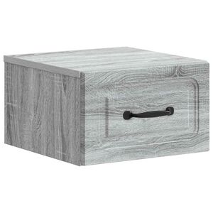 vidaXL Cabinet de chevet mural Sonoma gris 34,5 x 33 x 20 cm