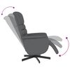 vidaXL Fauteuil inclinable avec repose-pieds gris similicuir